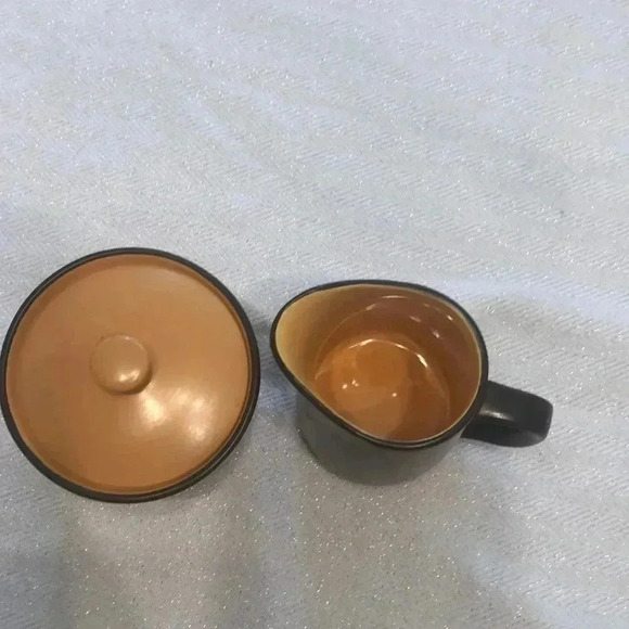 Mikasa Orange Sherbet creamer and sugar set. - Picture 2 of 6